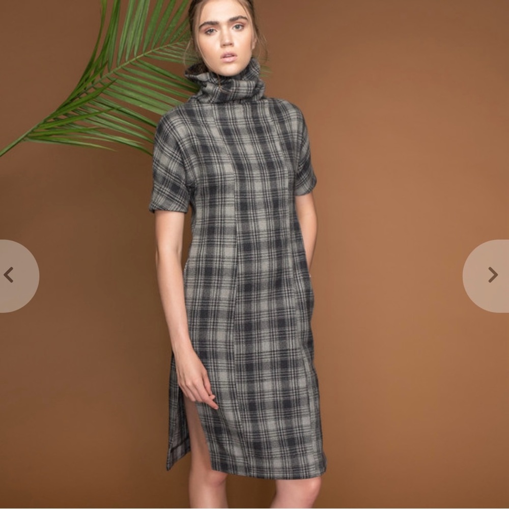 AJAIE ALAIE KULLU TURTLE NECK DRESS wool gray size XS CL
